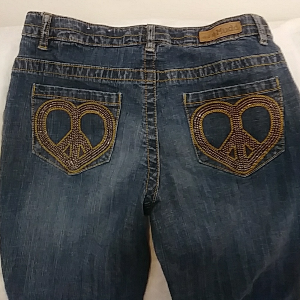 Jeans - Mudd Super Flare Young Adult Jeans Size 16 Reg - Picture 3 of 6